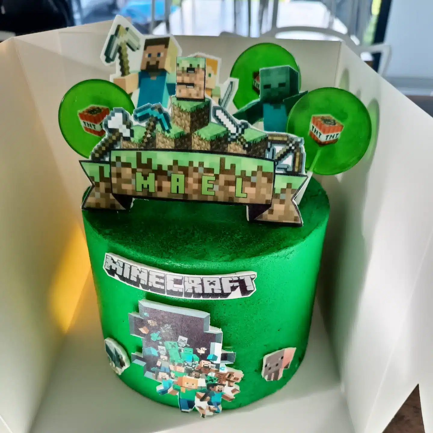 Gâteau anniversaire Minecraft - Mycake Academy
